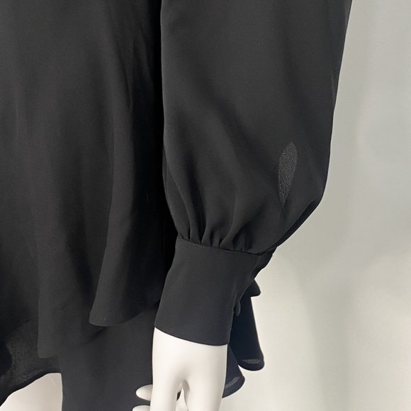 For Love & Lemons Vivi Embroidery Sequin Ruffle Mini Dress in Black Size XS - Picture 9 of 17